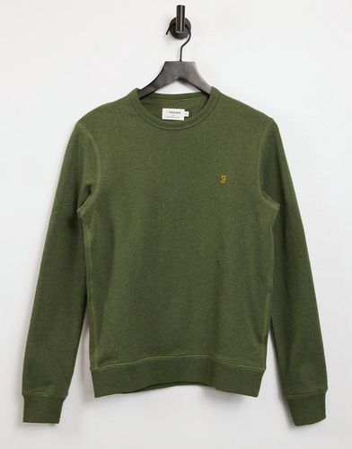 Tim crew neck organic cotton sweatshirt in green heather