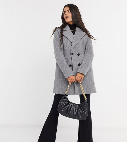 double breasted pea coat-Grey