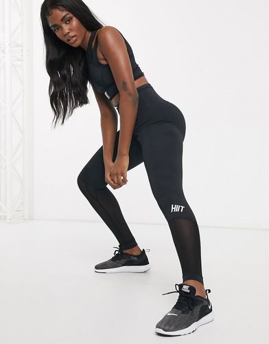 leggings in black with contrast panel