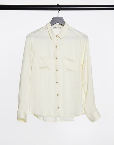 satin shirt in cream-Neutral