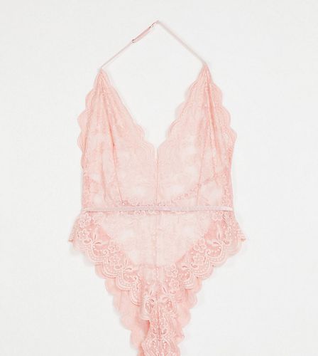 I Saw It First Plus - Body in pizzo rosa