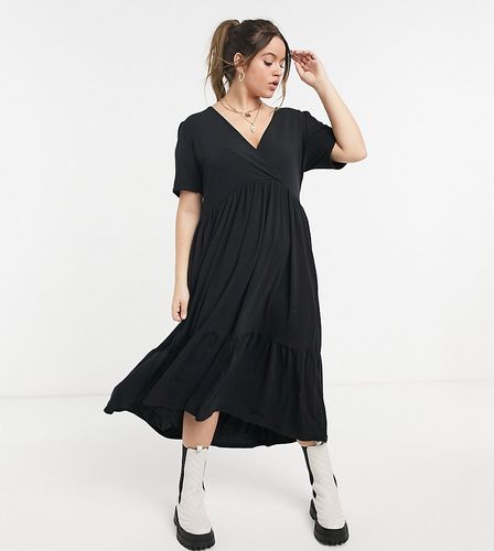 X Jac Jossa midi smock dress in black