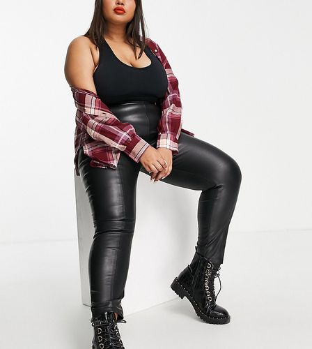 x Olivia Bowen - Jeans in pelle sintetica nera-Nero
