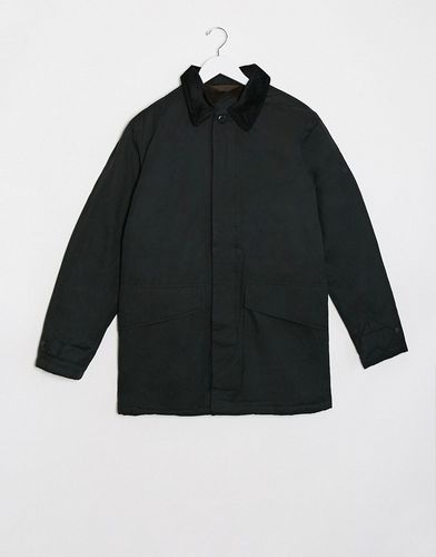 mac jacket with contrast collar-Black