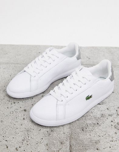 Graduate 120 leather sneakers in white with silver tabs
