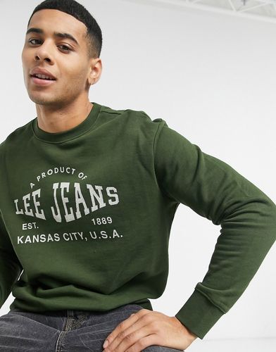 logo crew neck sweatshirt in green