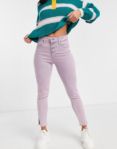 721 high waist skinny jeans in light pink