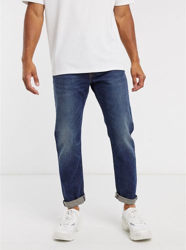 wellthread 502 slim tapered fit jeans in high tide indigo-Blues