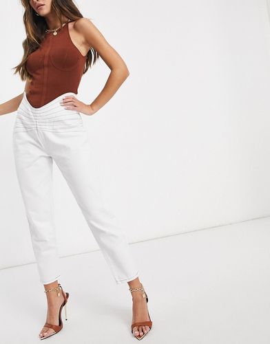 denim jeans in cream-White