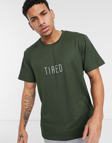 Tired lounge t-shirt in khaki-Green