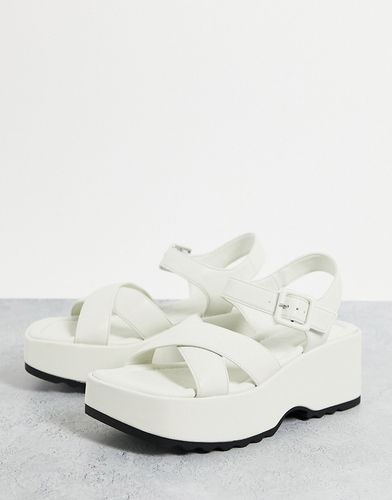 Sandali flatform bianchi-Bianco