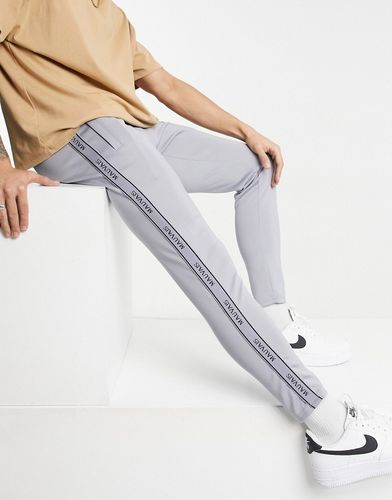 sweatpants with tape detail in gray - part of a set-Grey