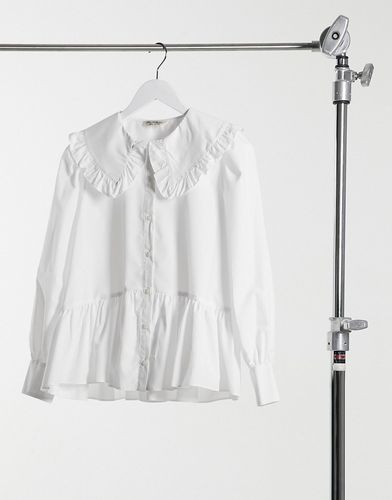 Camicia bianca con colletto vistoso-Bianco