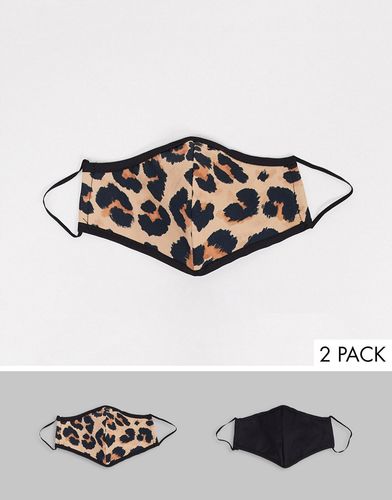 leopard print face covering 2 pack in multi