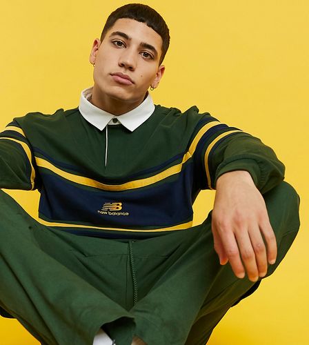 logo rugby shirt in green exclusive to ASOS