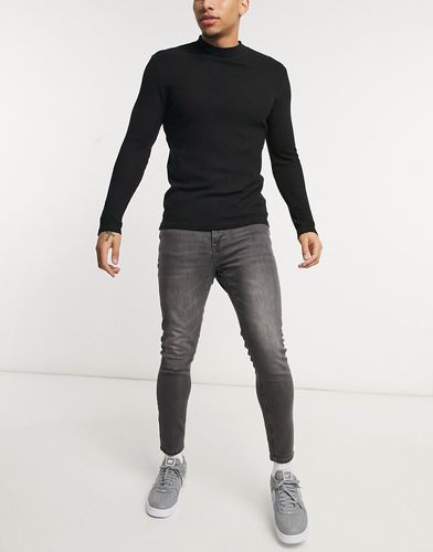 skinny jeans in washed gray-Grey