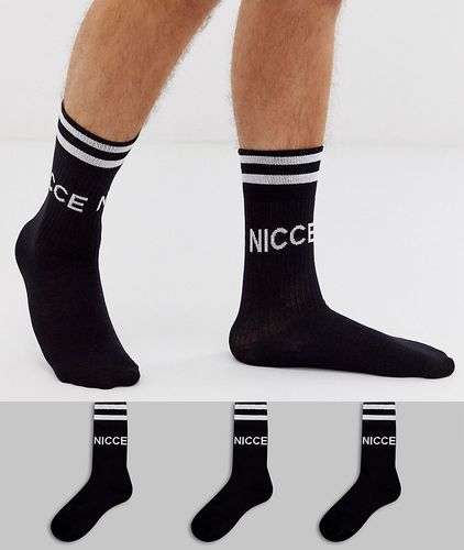 3 pack sports socks in black