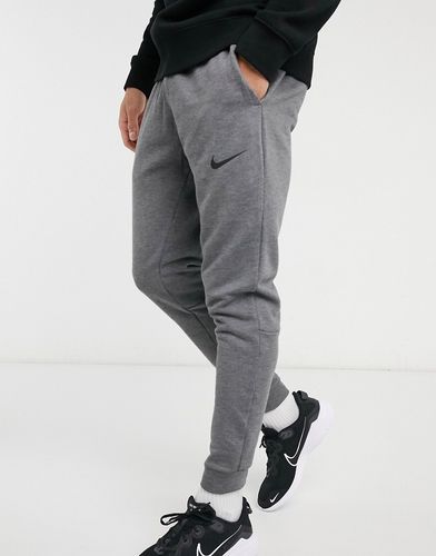 tapered joggers in charcoal-Black