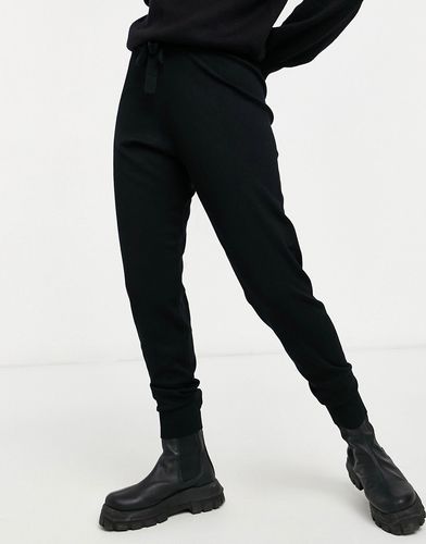 knitted set sweatpants in black