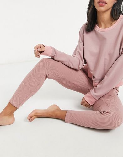 lounge rib leggings in pink