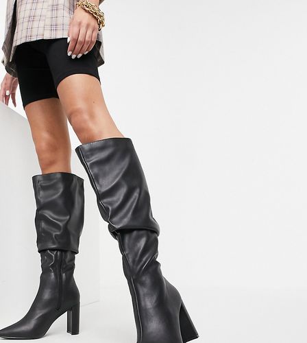 Mine slouch knee boots in black