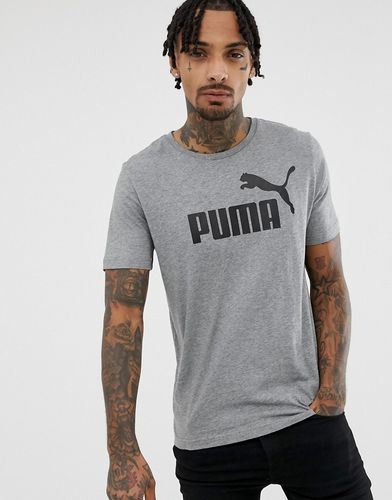 Essentials t-shirt with large logo in gray-Grey