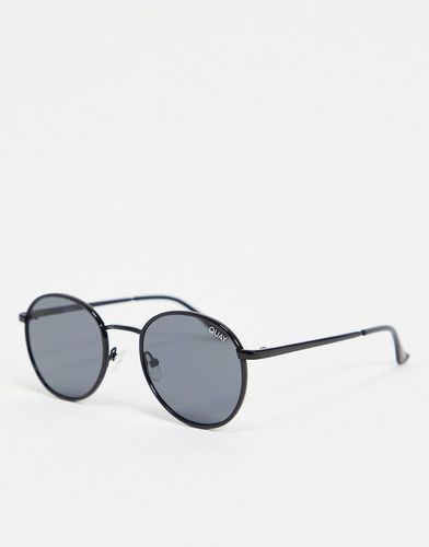 Quay Omen mens round sunglasses in black