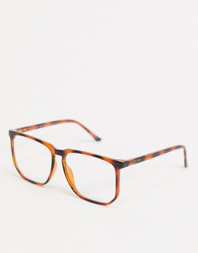 Quay Stranger unisex blue light glasses in tortoise-Brown