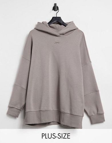 Training oversized hoodie in taupe-Stone