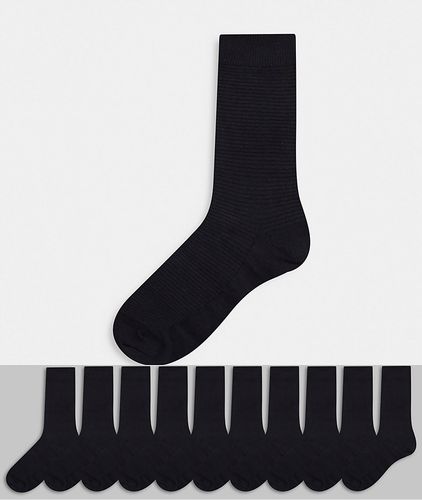 10 pack ankle socks in black