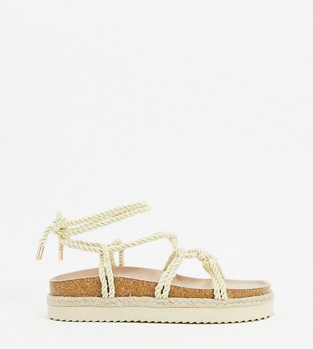 rope footbed sandals in natural-Neutral