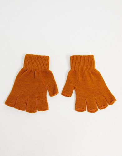 fingerless gloves in pumpkin spice-Orange