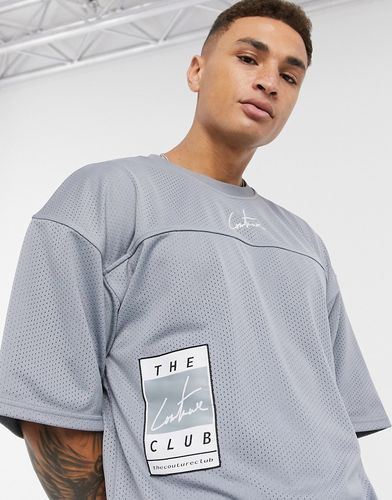 varsity mesh t-shirt in gray