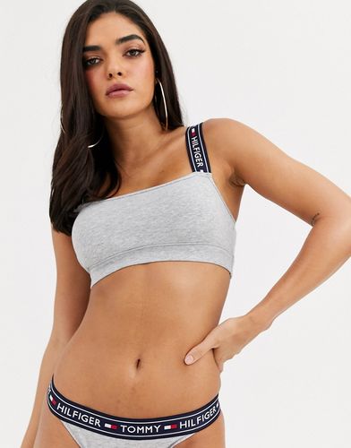 Authentic - Brassière grigia con logo-Grigio