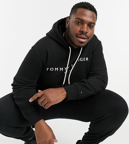 Big & Tall core logo hoodie in black