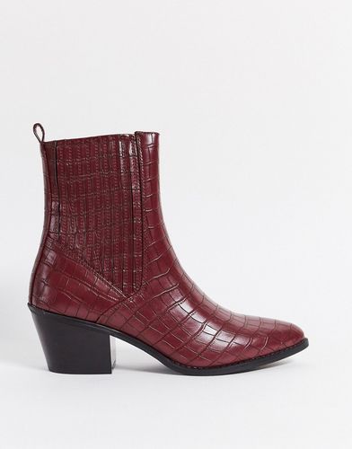 western boots in red snake