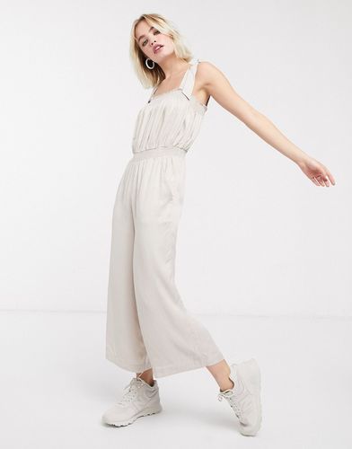 Ally - Tuta jumpsuit con allacciatura sulle maniche-Neutro