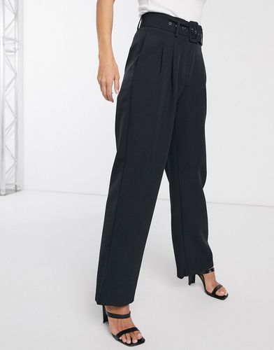 Dinah high waisted belted pants-Black