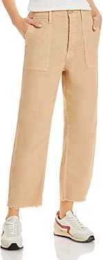 The Patch Pocket Private Ankle Jeans in Khaki