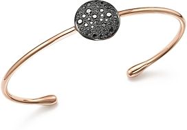 Sabbia Cuff Bracelet with Black Diamonds in 18K Rose Gold