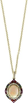 Rainbow Gemstone & Diamond Pendant Necklace in 14K Yellow Gold, 18 - 100% Exclusive