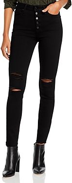 Margot Skinny Ankle Jeans in Midnight Storm Destructed