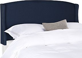 Austin Navy Linen Headboard -Queen Size