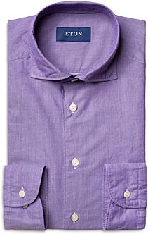 Garment Washed Twill Contemporary Fit Dress Shirt