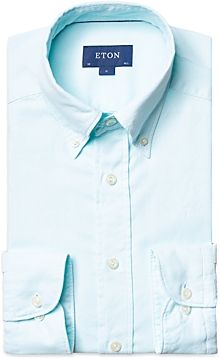 Cotton Oxford Rounded Cuff Contemporary Fit Casual Shirt