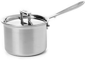 All Clad d5 Stainless Brushed 2 Quart Sauce Pan with Lid