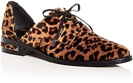 Wit Leopard Print Calf Hair D'Orsay Oxfords