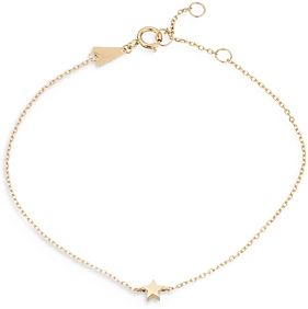 14K Yellow Gold Puffy Star Chain Bracelet