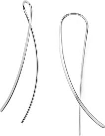 Sterling Silver Crossover Sweep Drop Earrings - 100% Exclusive