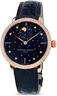 Manufacture Slimline Moonphase Watch with Diamonds, 39mm